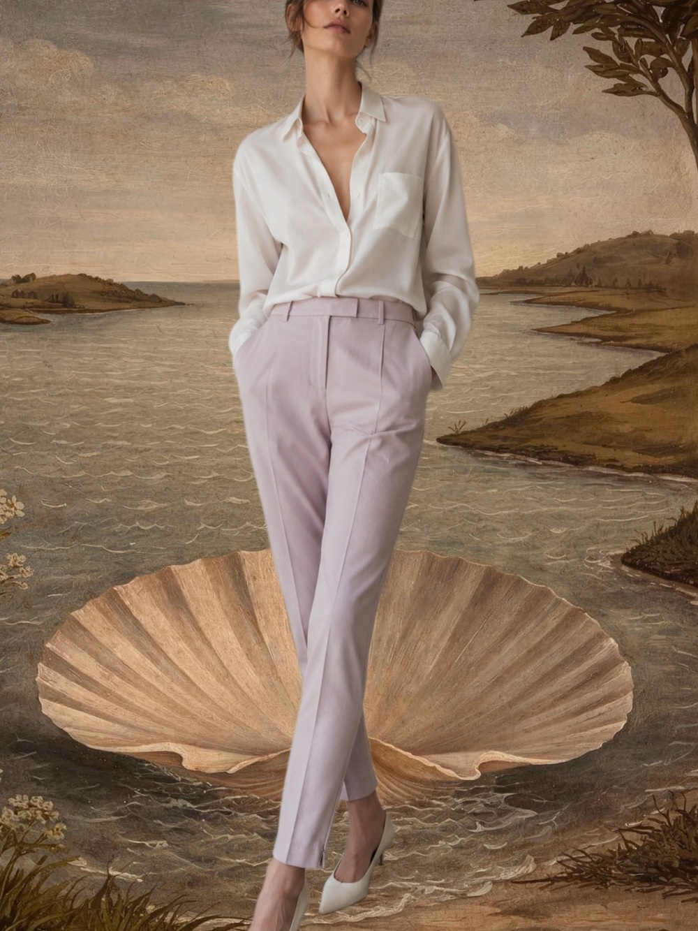 Maison Martin Margiela Lilac Straight-Leg Trousers - Picture 3 of 7